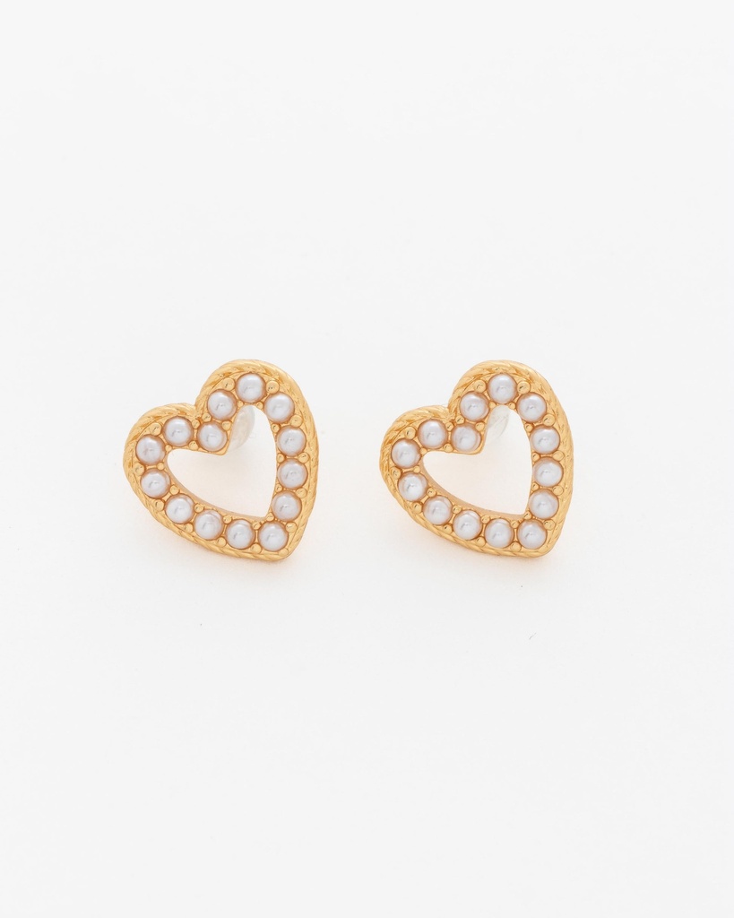 Aretes Corazón Perla - 2