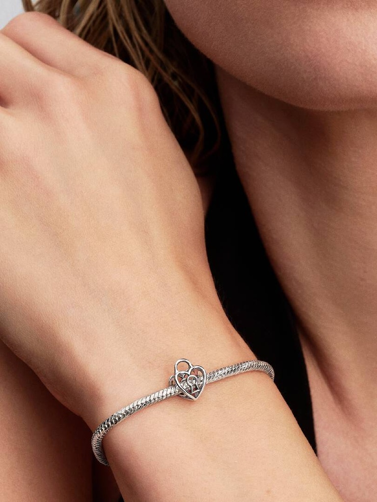Openwork Heart Padlock - 2