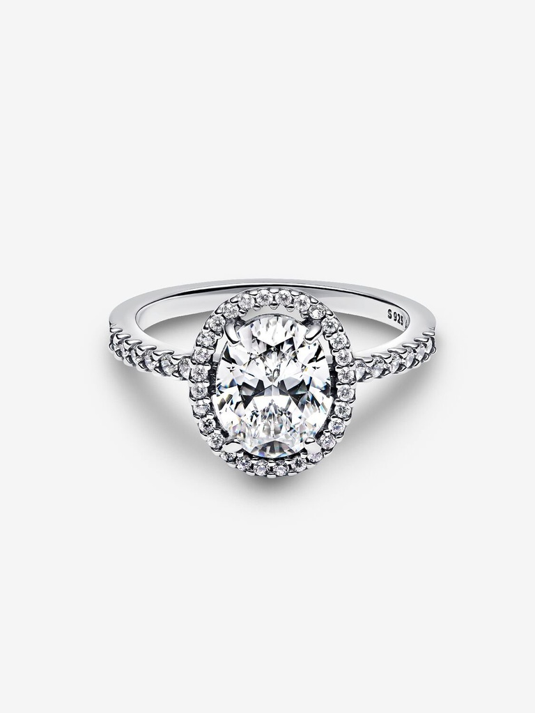 Oval Sparkling Halo Statement 56 - 2
