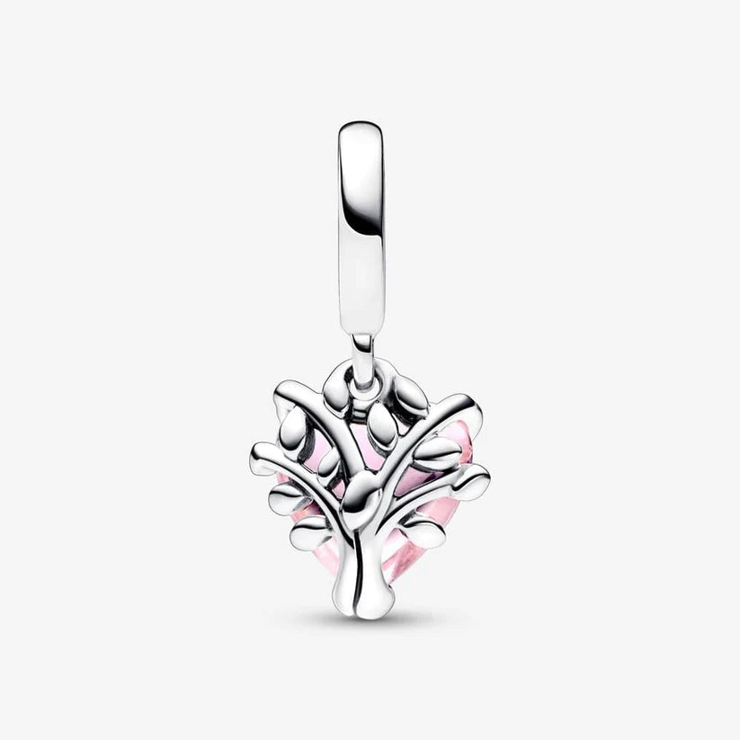 Pink Family Tree & Heart Dangle - 2