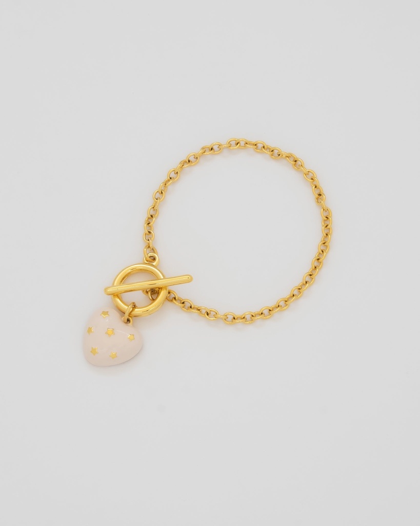 Pulsera Broche Corazón Estrellas - 4