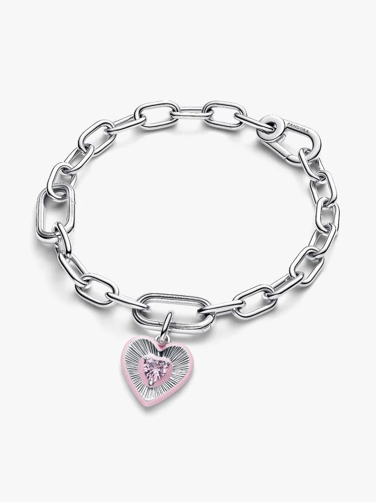 Radiating Pink Heart Medallion - 2