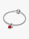 Red Murano Glass Heart Double - 2