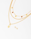 Set X2 Collares Corazón Candado + Aretes - 2