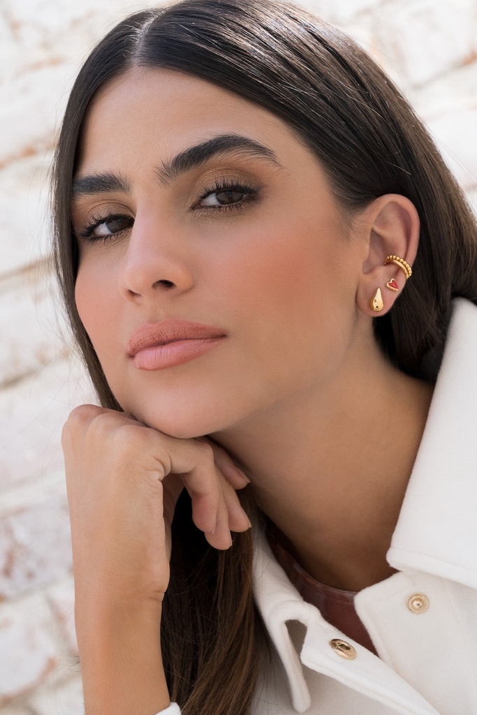 Set X4 Aretes Mini Gota Y Corazón - 2