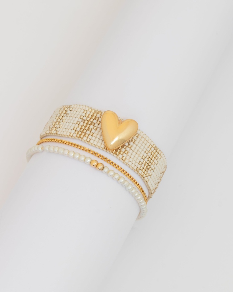 Set x 3 Pulseras Corazón Liso - 2