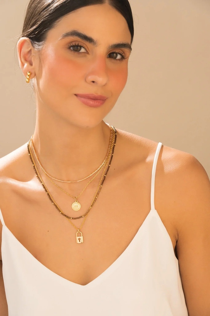 Set x4 Collar Candado Infinito..+ Aretes - 2