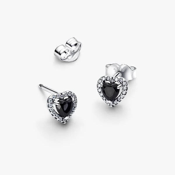 Elevated Black Heart Stud - 2