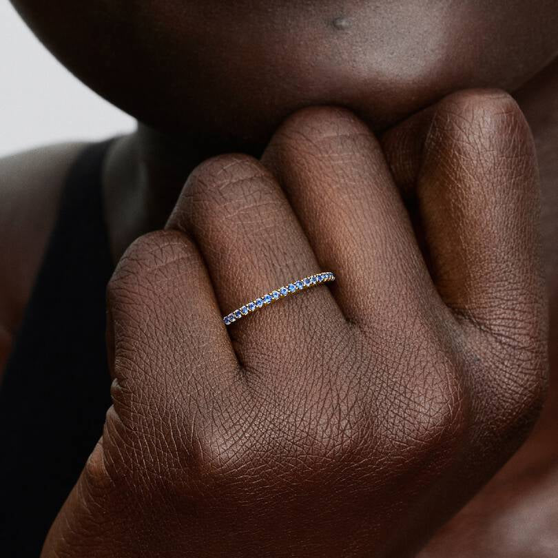 Sparkling Blue Half-Eternity Band 58 - 2