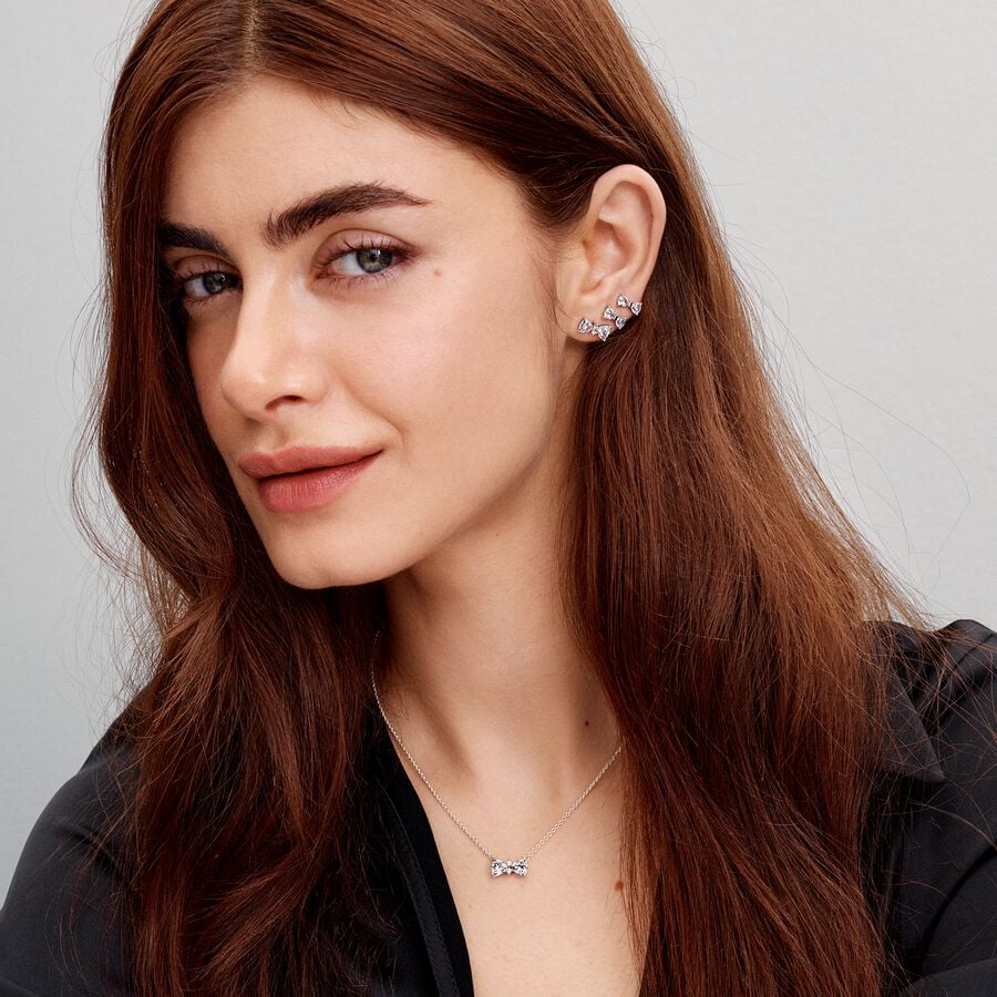 Sparkling Bow Stud - 2