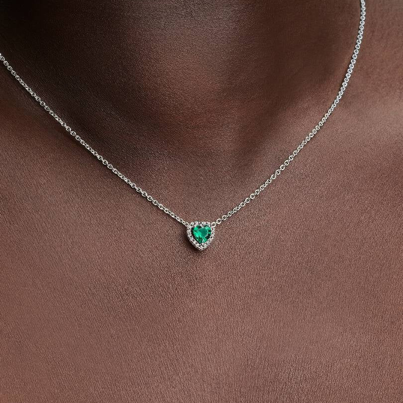 Elevated Green Heart Necklace - 2