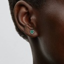 Elevated Green Heart Stud - 2
