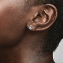 Sparkling Pear Halo Stud - 2