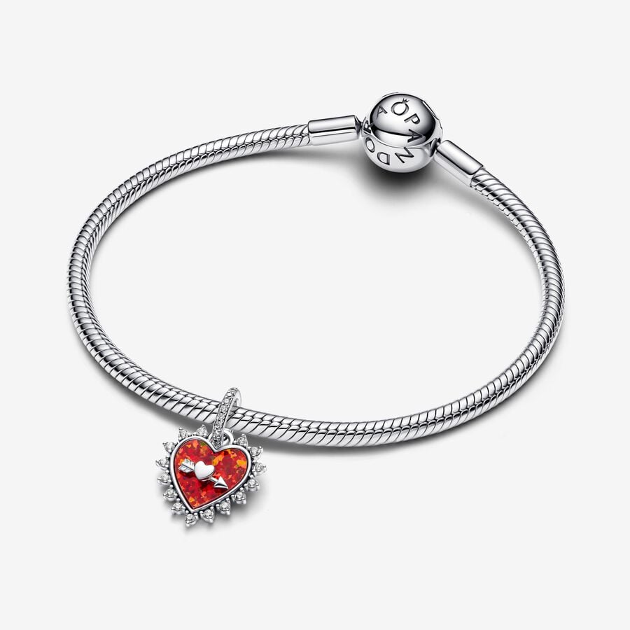 Spinnable Arrow Heart Dangle - 3
