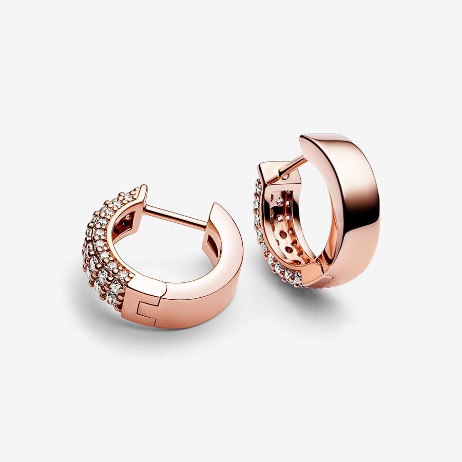 Timeless Pavé Double-row Hoop - 2