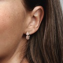 Two tone Logo & Pavé Hoop - 2