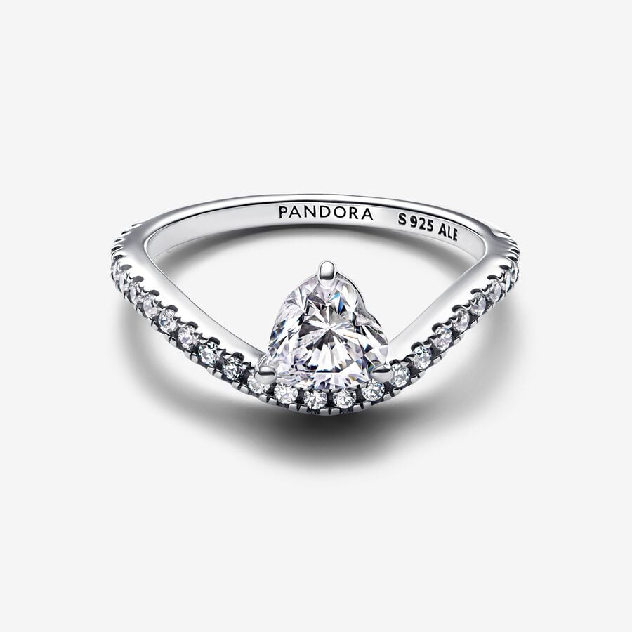Wavy Pavé Heart Ring 56 - 2
