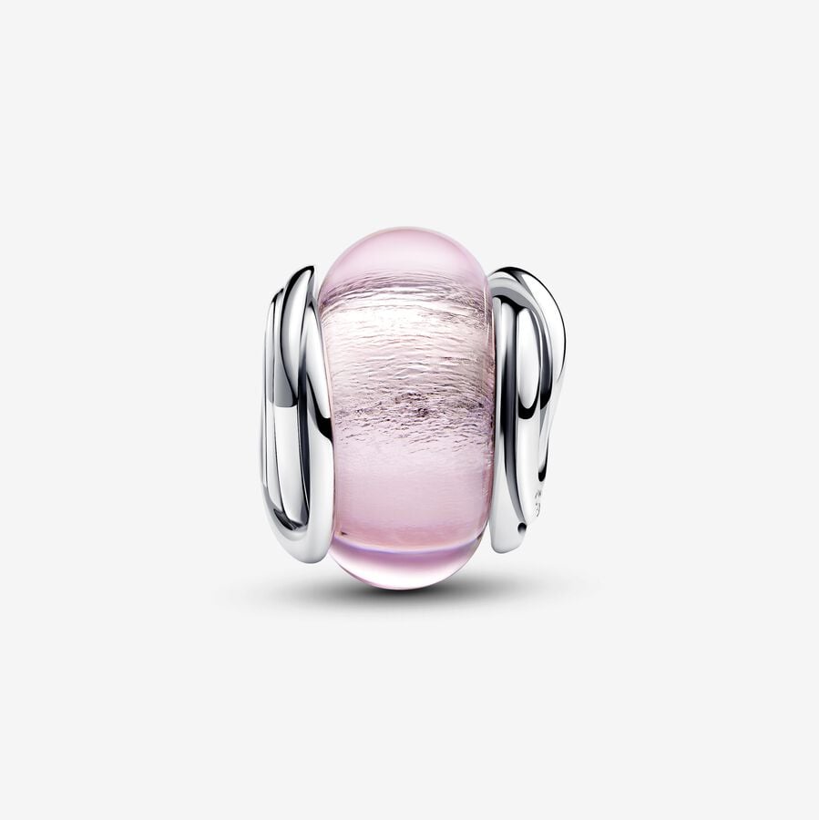 Encircled Pink Murano Glass - 2