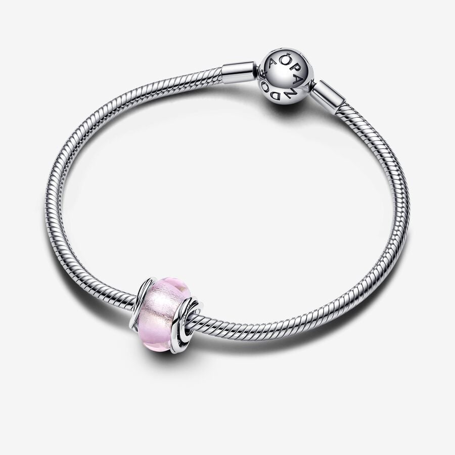 Encircled Pink Murano Glass - 3