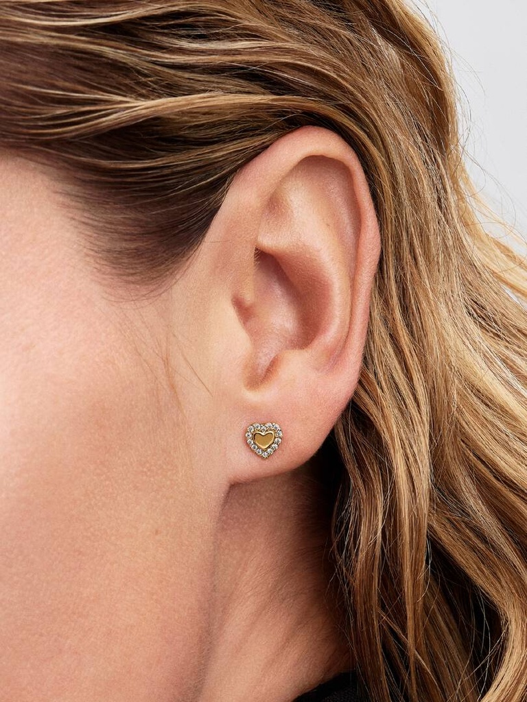 Heart Halo Stud - 2