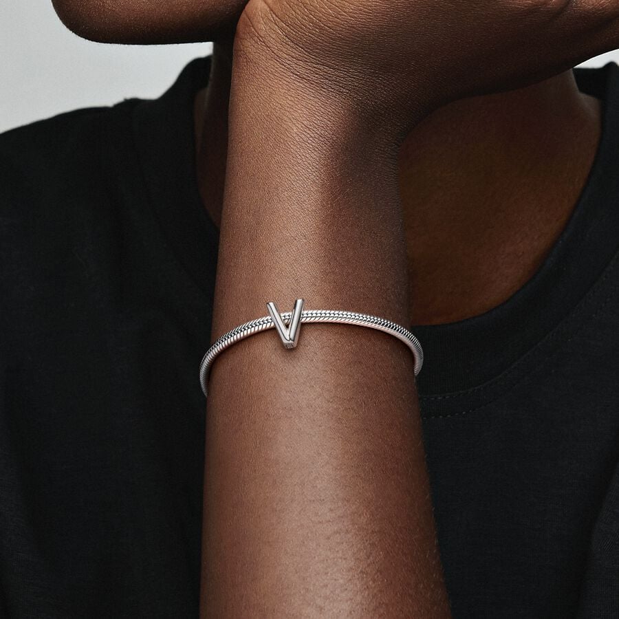 Letter V charm - 3