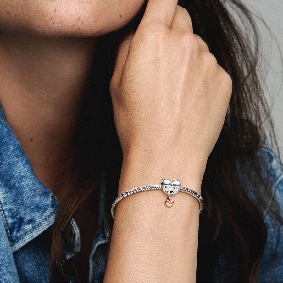 Love You Mom Heart Charm - 2