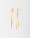 Aretes 2 en 1 Flor Cadena - 2