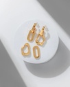 Aretes 3 en 1 Eslabon Cadena - 2