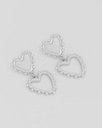 Aretes Corazón Perla Plata - 2