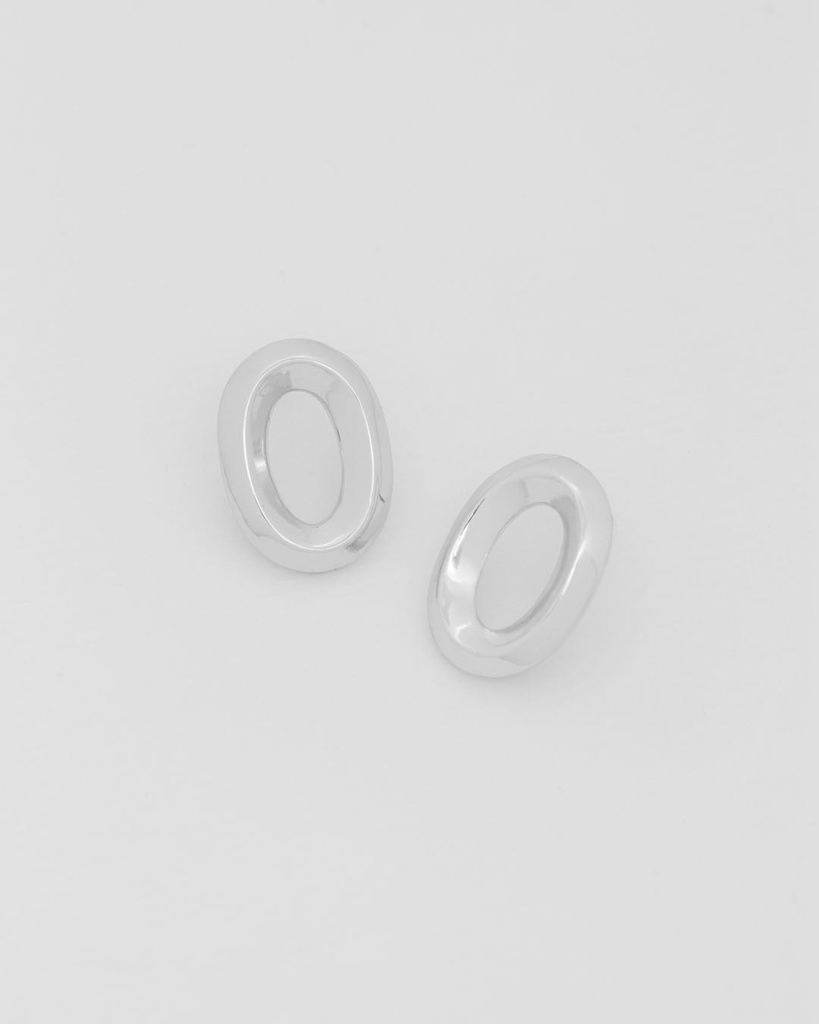 Aretes Maxi Ovalo Plata - 2