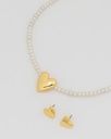 Collar + Aretes Corazón Perla - 2