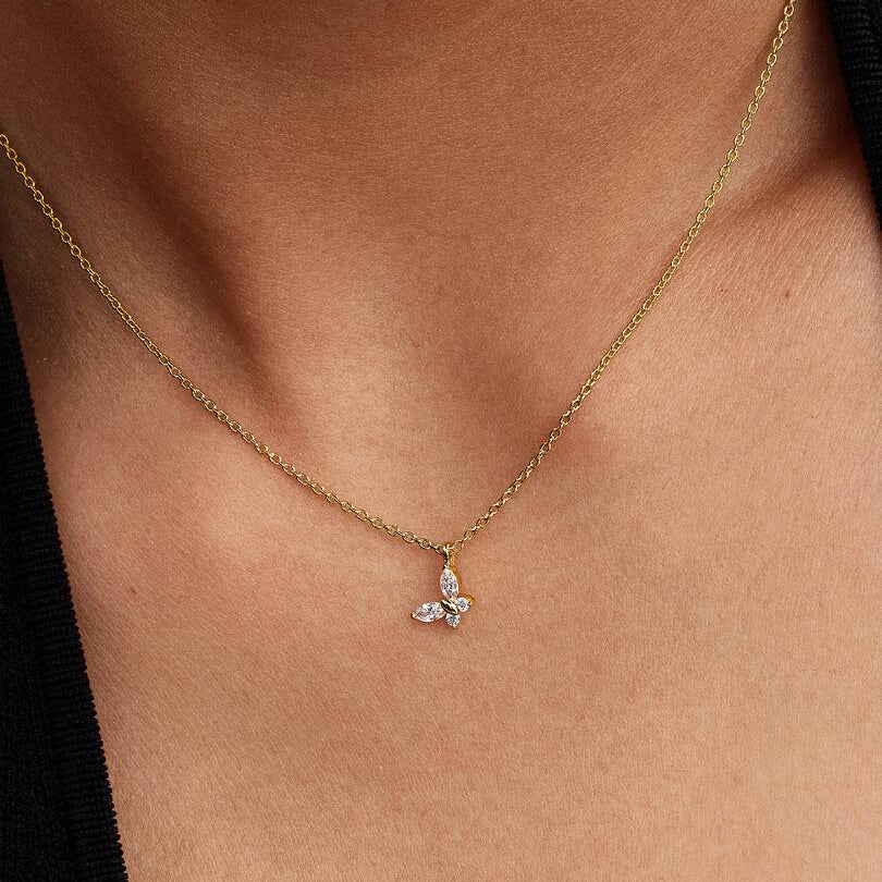 Butterfly Pendant Necklace Shine - 2