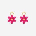 Dijes Mini para Argollas Flor Fucsia - 2