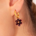 Dijes Mini para Argollas Flor Morada - 2