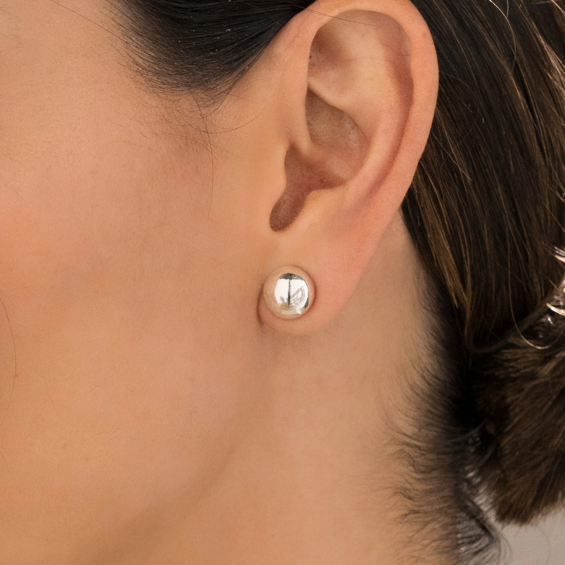 Aretes Bola Mini Plata