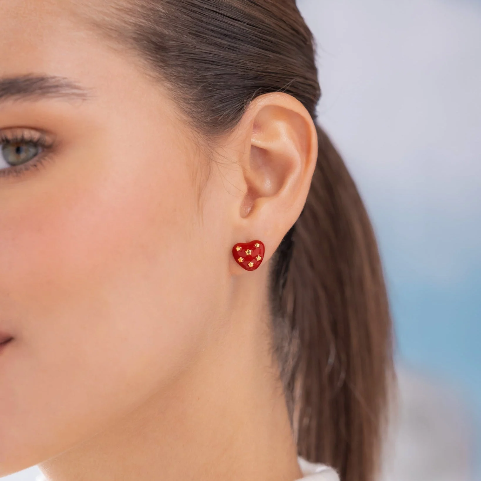 [22419] Aretes Corazón Mini Estrella