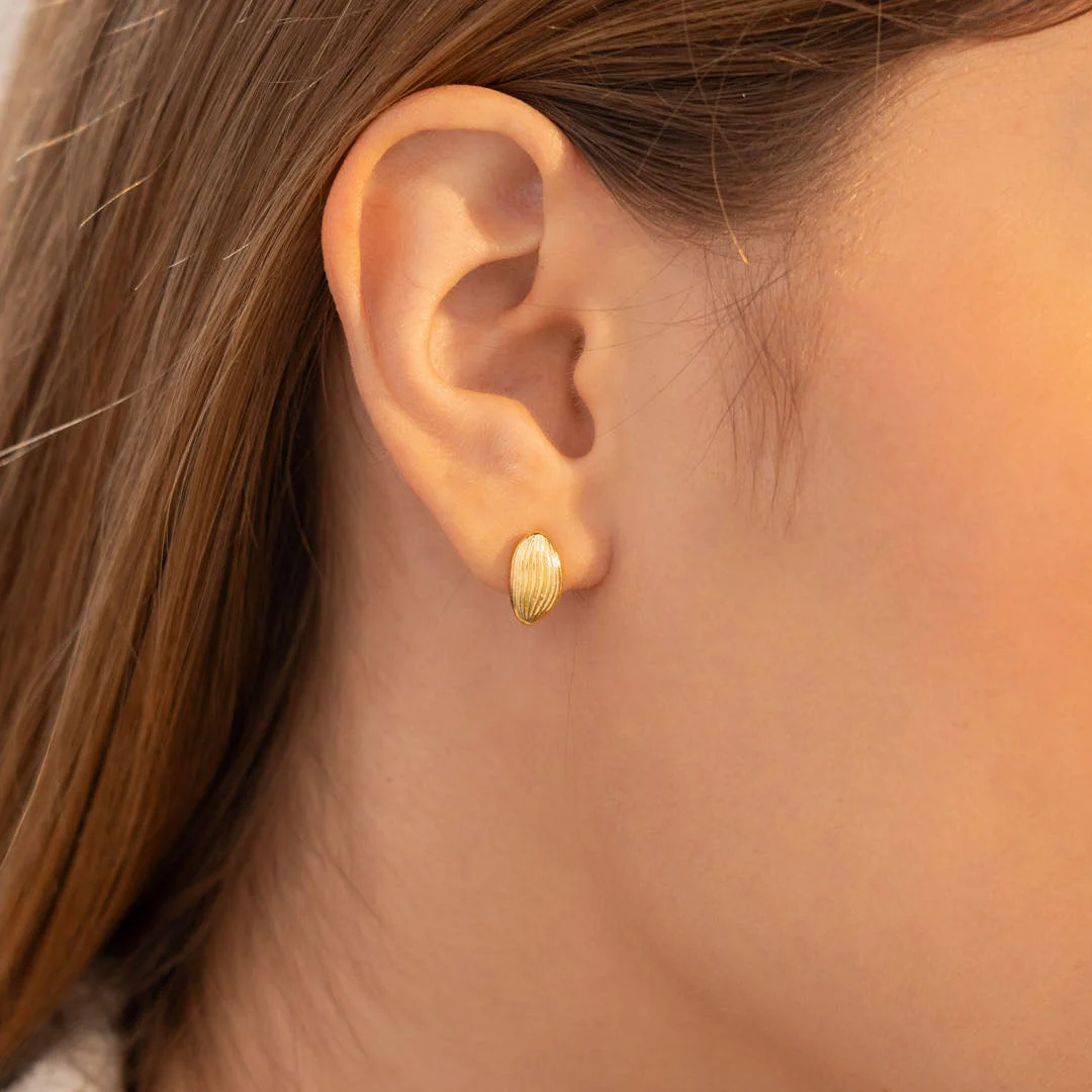 [22426] Aretes Hoja Dorado