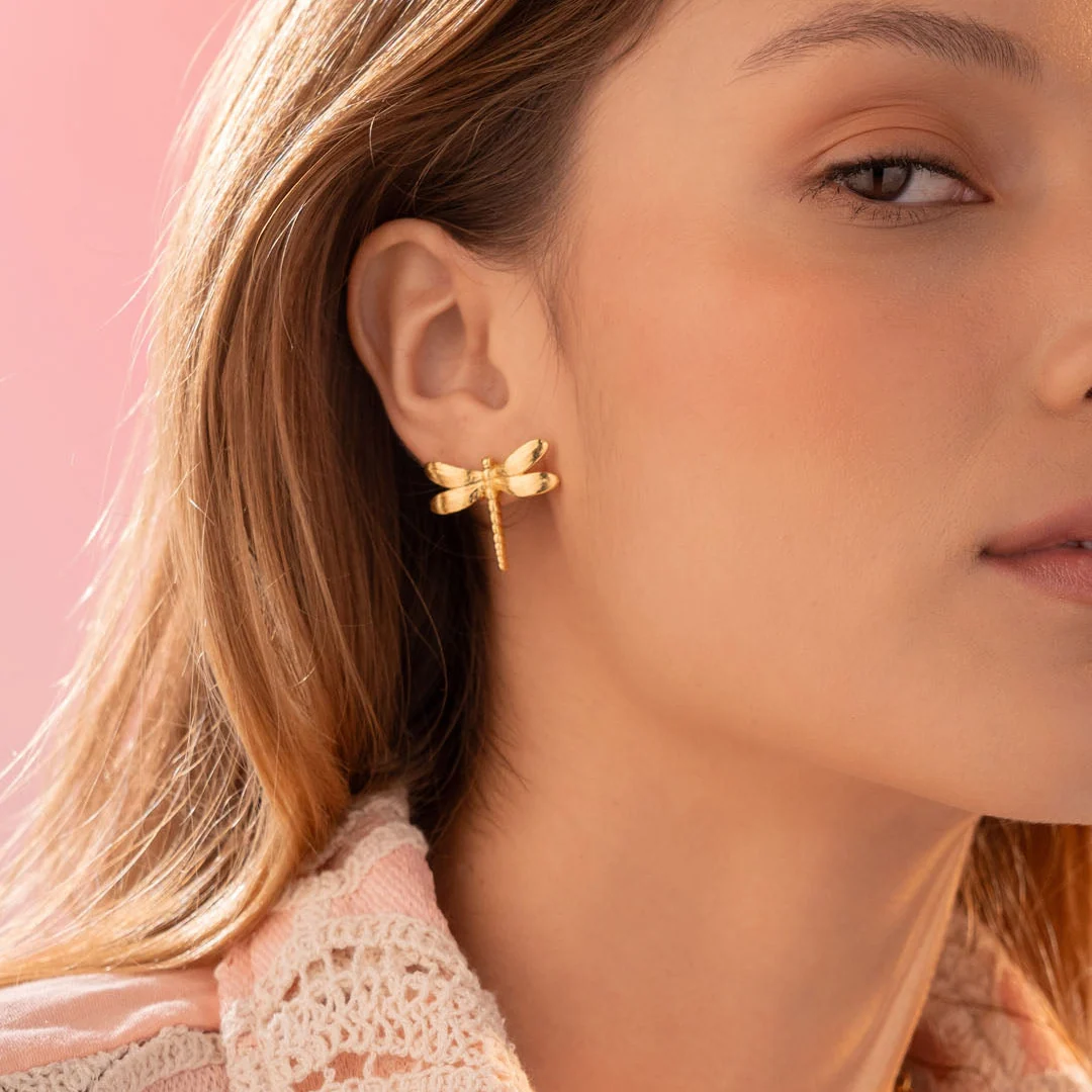 [22428] Aretes Libelula Oro
