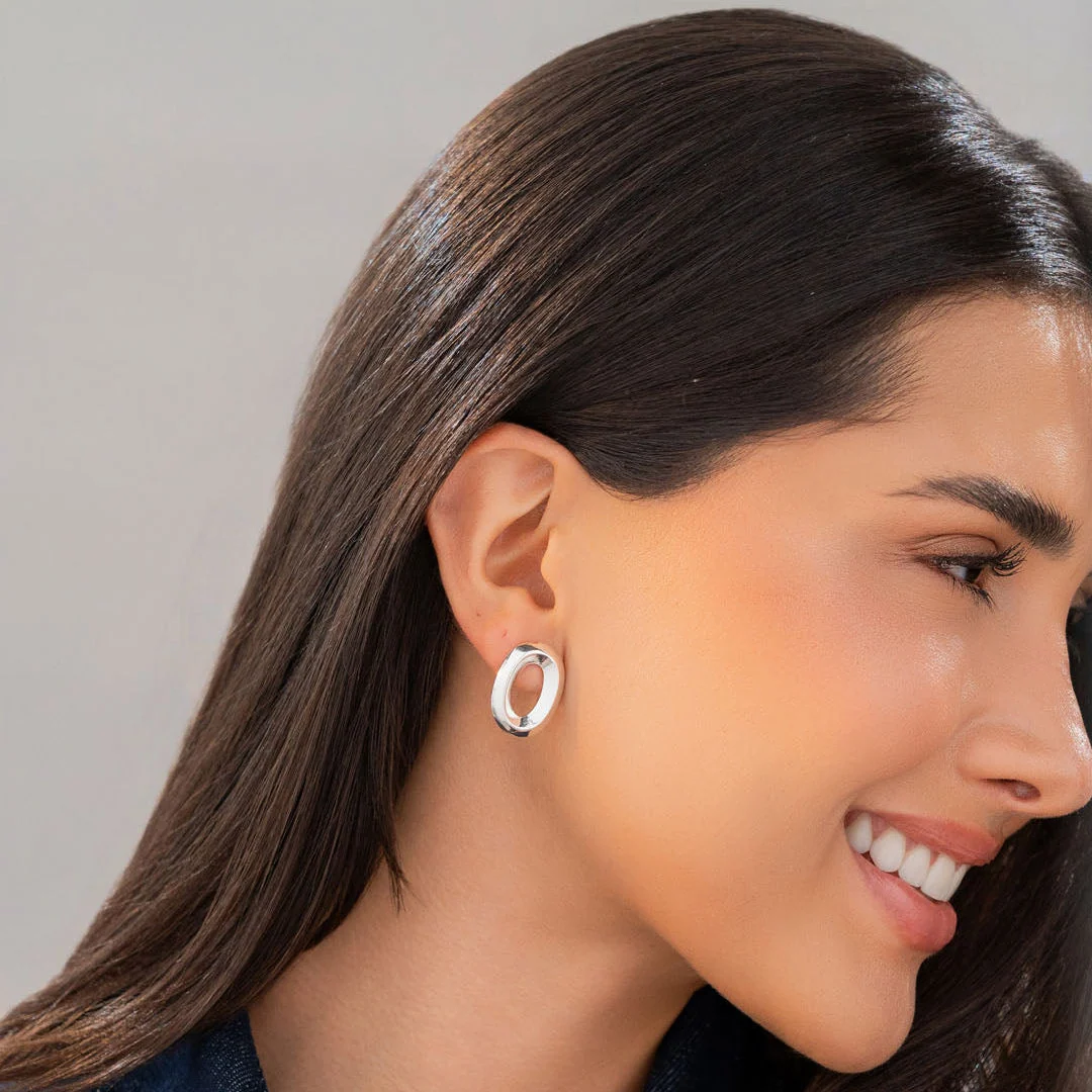 [22463] Aretes Maxi Ovalo Plata