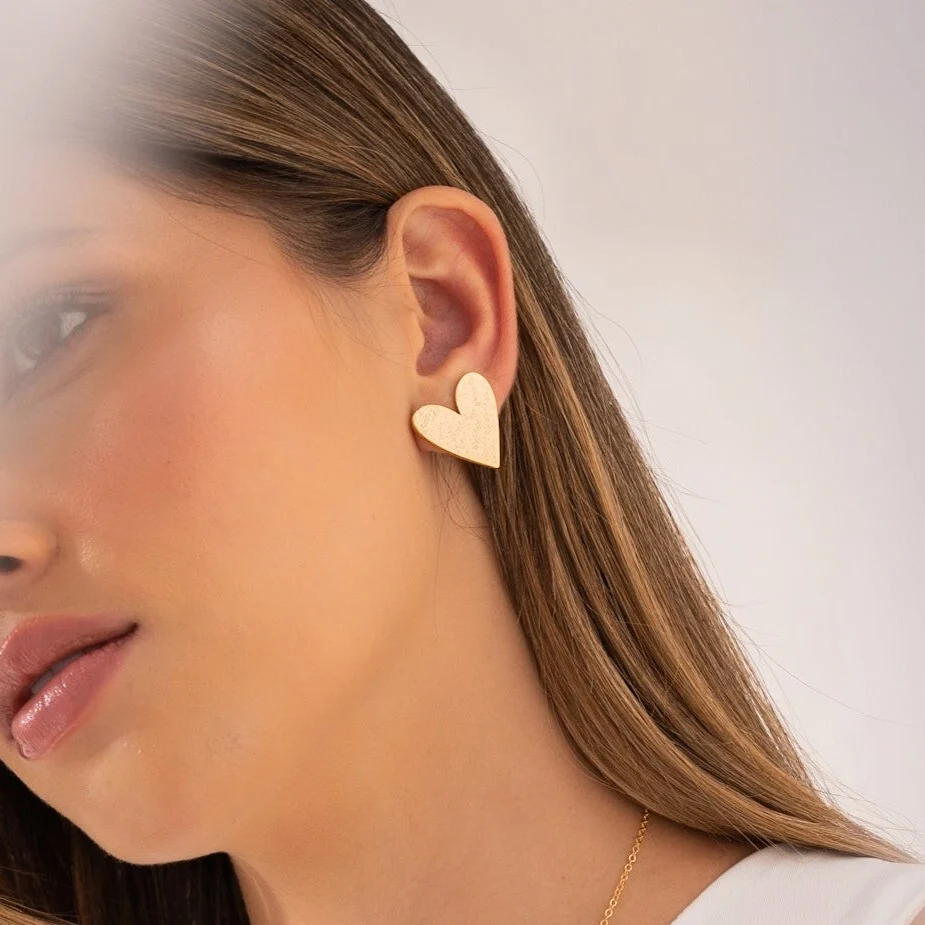 [2355] Aretes Maxi Corazon Gold