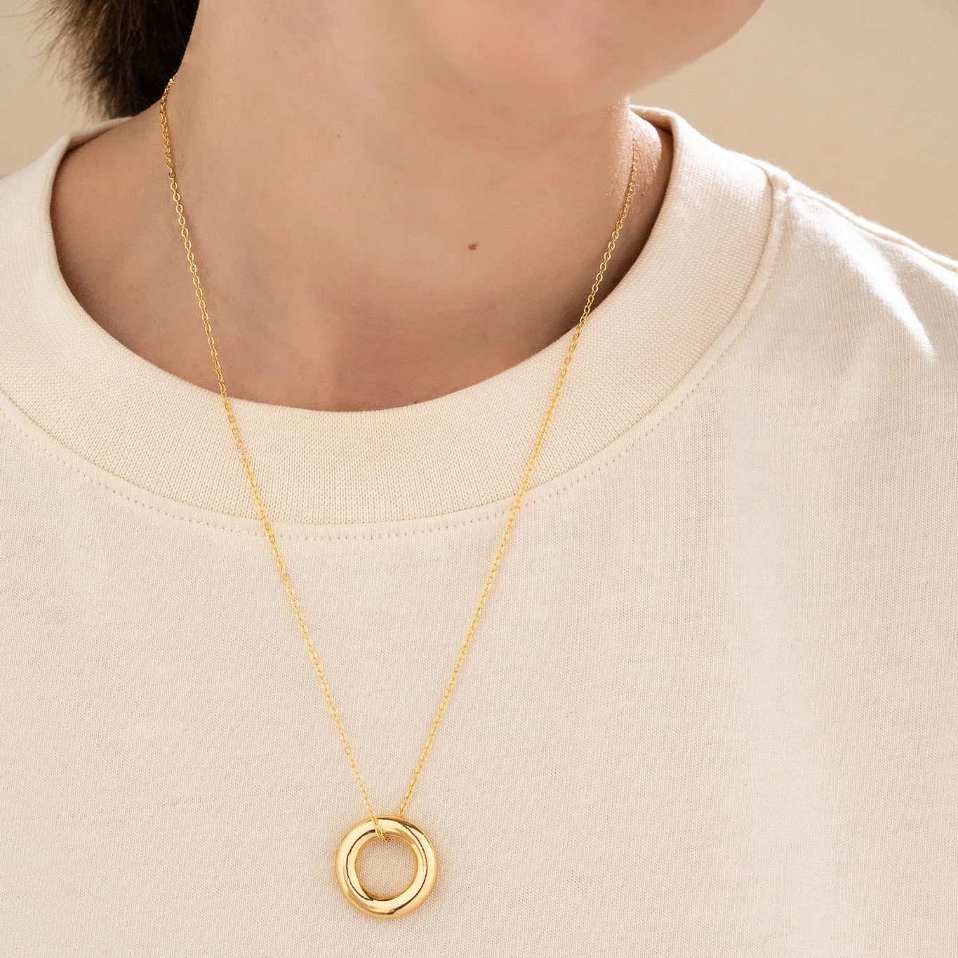 [321046] Set Collar + Aretes Circulos Oro