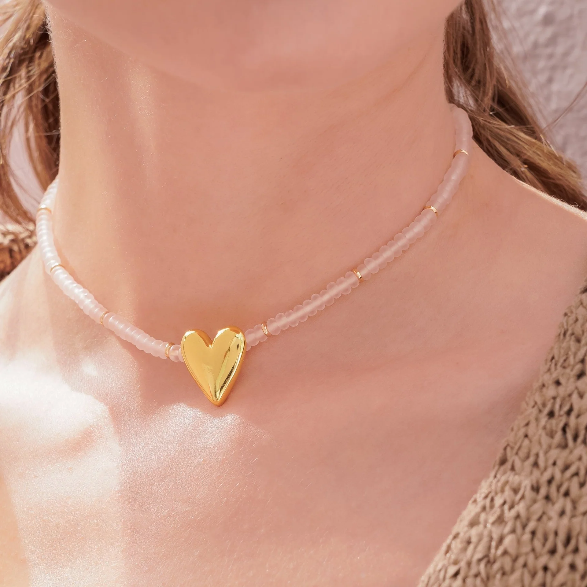 Collar + Aretes Corazón