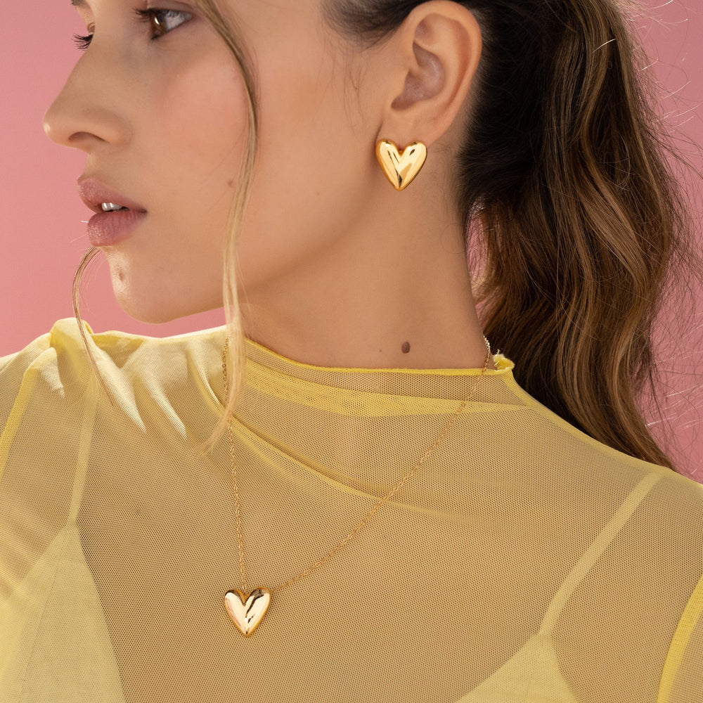 [32799] Set Collar + Aretes Corazón