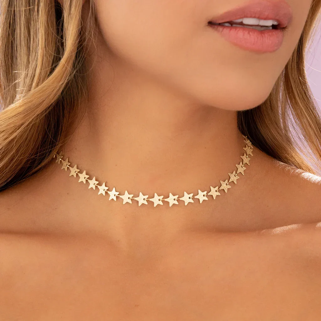 [32975] Choker Estrellas + Aretes