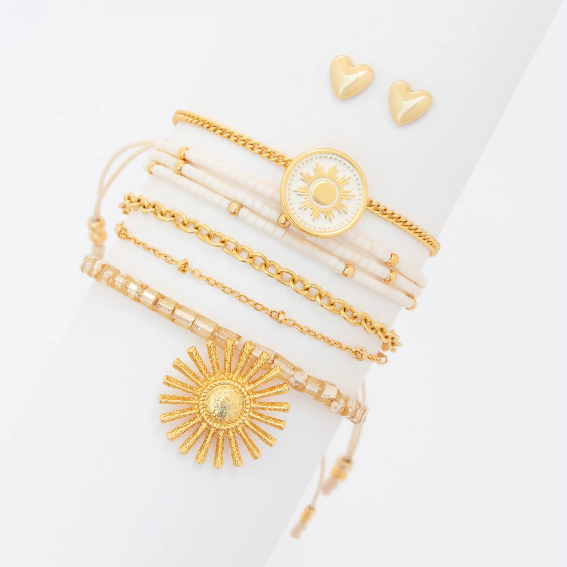Set X4 Pulseras Destellos + Aretes