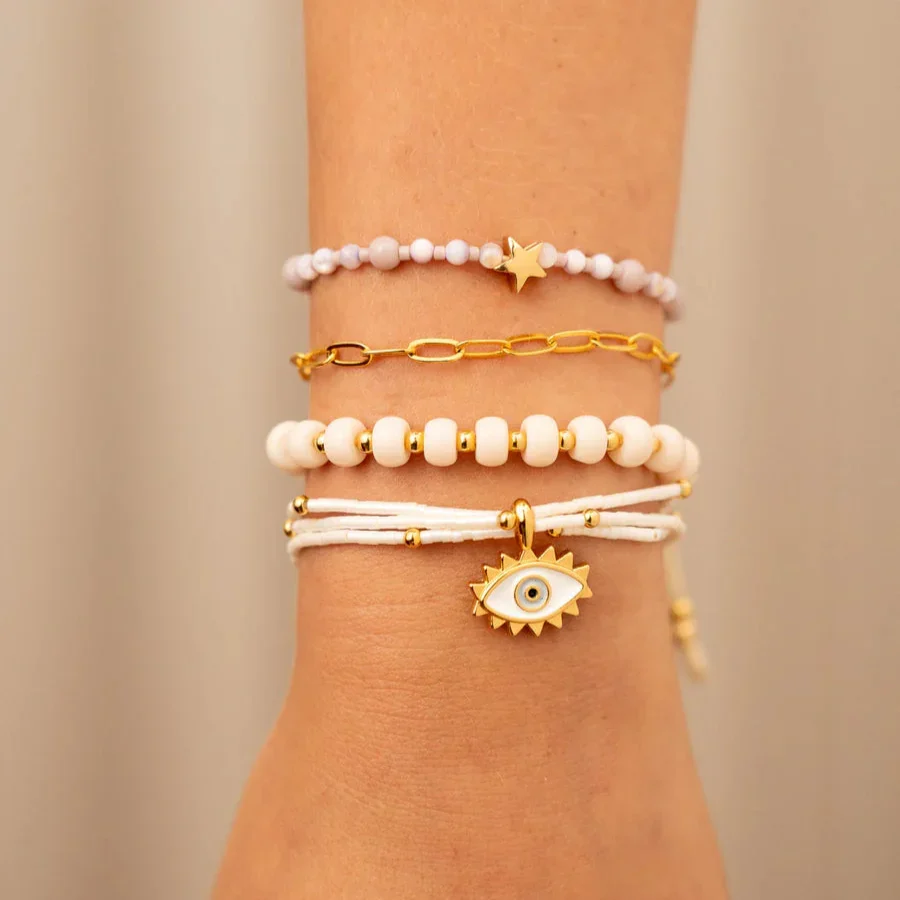 Set x4 Pulsera Intuicion Star + Aretes