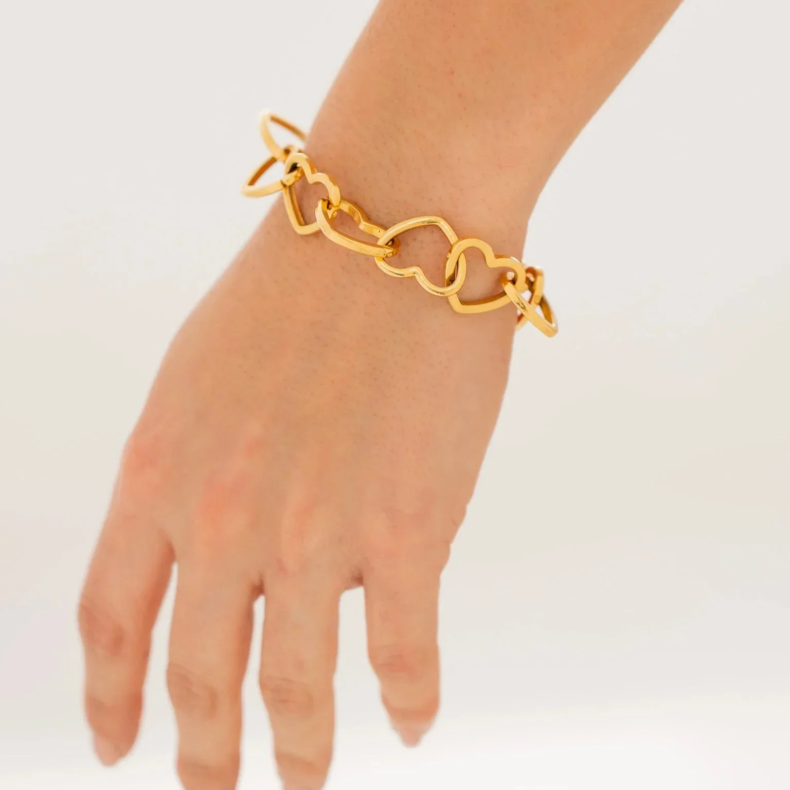 Pulsera Cadena Corazon + Aretes