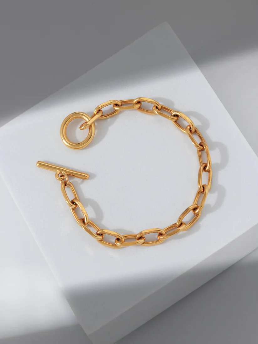 Pulsera Broche Gold + Aretes