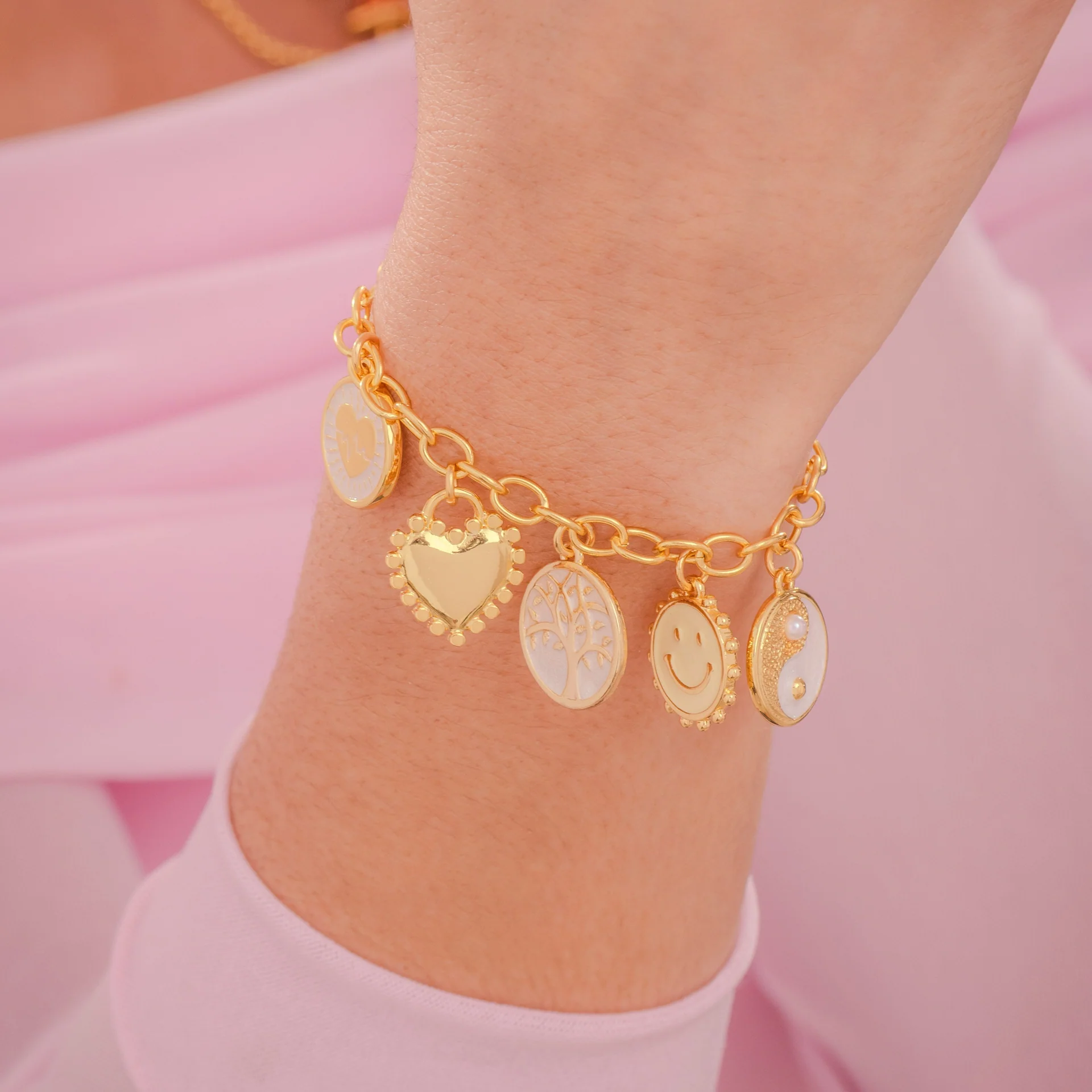 [12442] Pulsera Multicharms Deseos Del Corazón