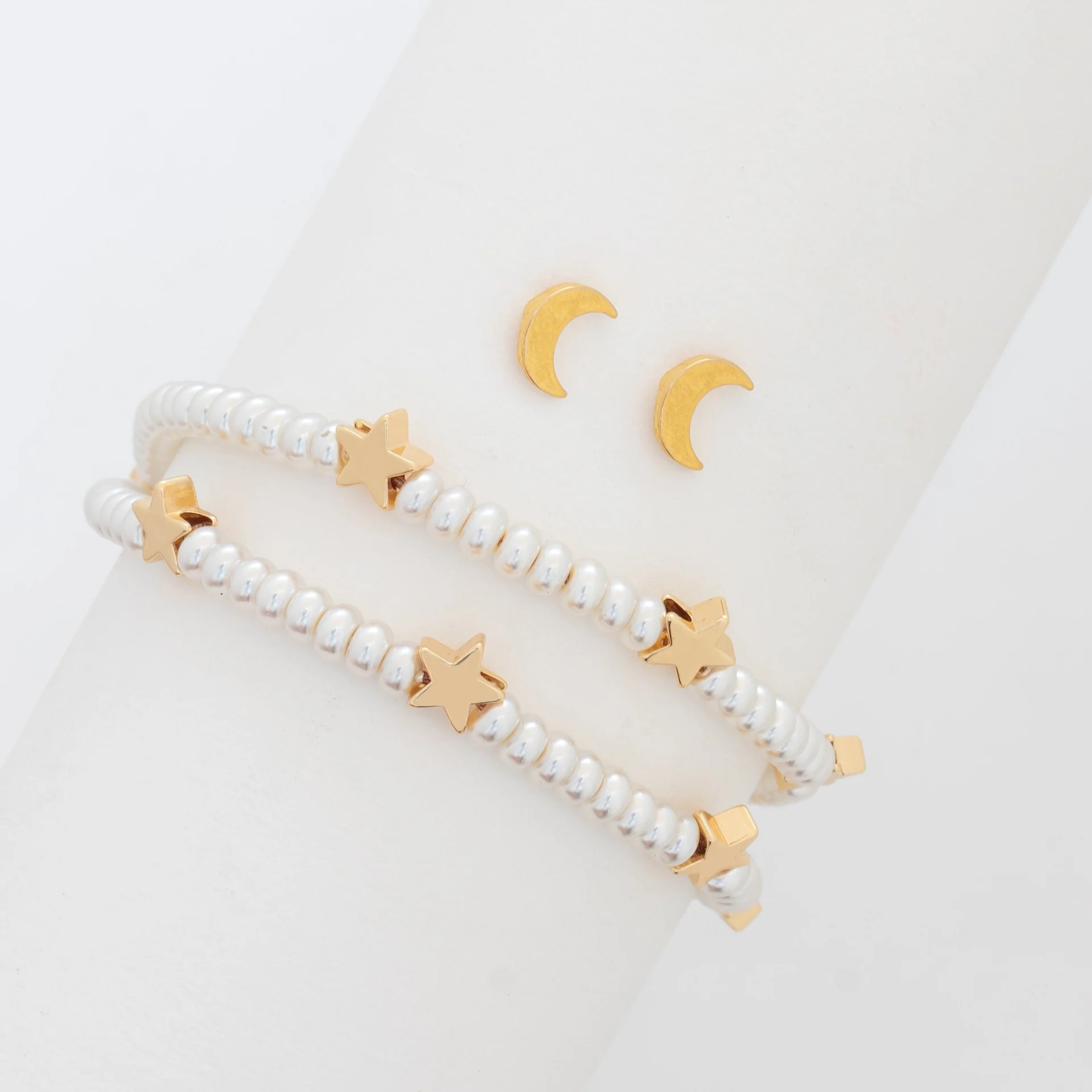 [12450] Pulsera 2 en 1 Estrellas + Aretes